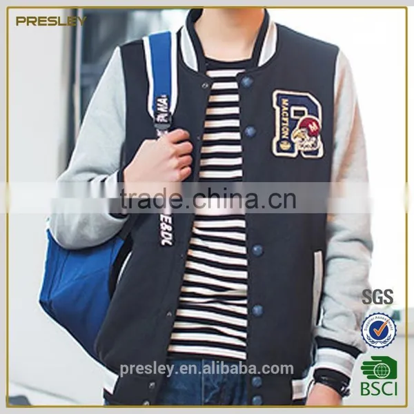 2016 Wholesale Price Letterman Jacket Student Hoodie Sportwear Young Men