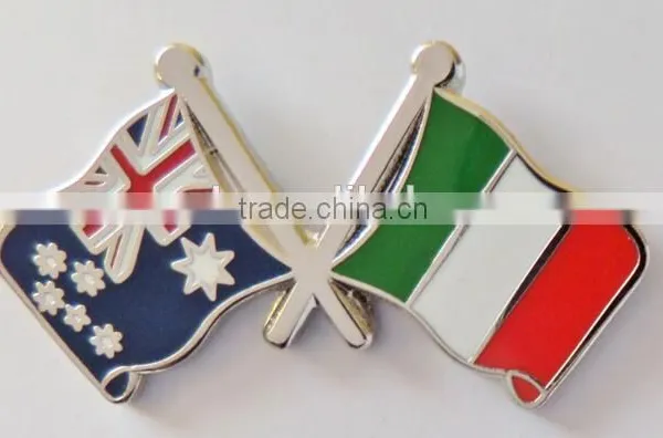 Custom Country Flag Cross Badges, National Flag Pin Badge photo-2