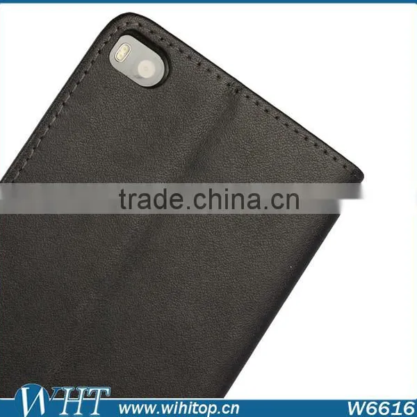 Leather Card Slot Flip Cover With Stand for Huawei Ascend P8 Case photo-4