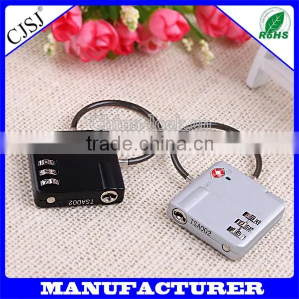2015 New Trendy Style Safe Suitcase Lock Travel Lock TSA Cable Lock
