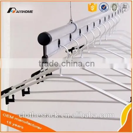 Balcony Semi-automatic Ceiling Clothes Dryer Rack Hand Lifting Clothes Airer photo-5