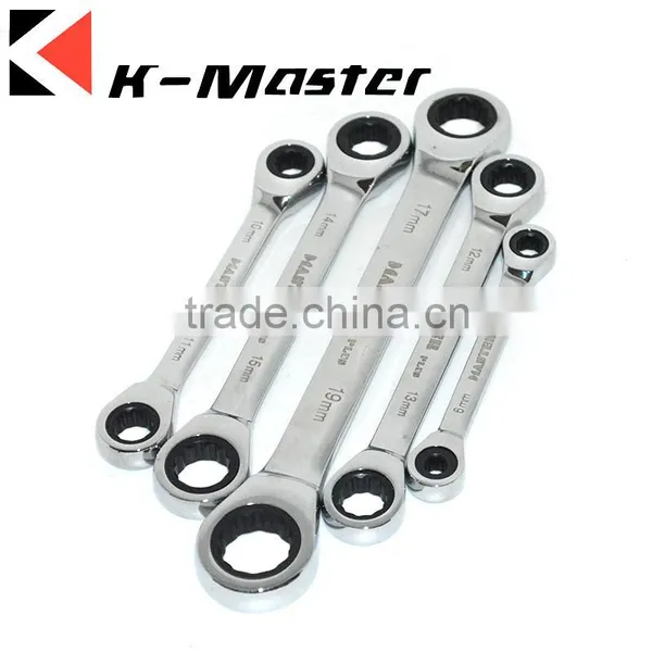 K-Master Mirror Polished Chrome Plated Double Ratchet Wrench photo-2