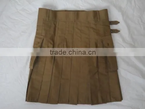 Dark Khaki Modern Utility Kilt Mens photo-2