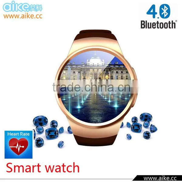 EXCELVAN Smart Watch KW18 SIM Watch MTK2502C Pedometer Heart Rate Monitor Touch Screen Smartwatch for IOS Android Smartphone