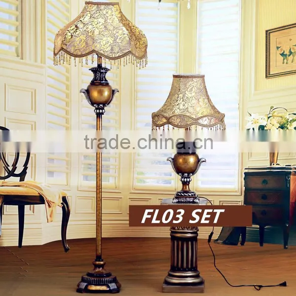 Hot Sell European Style Wooden Floor Lamp For Villa ,hotel