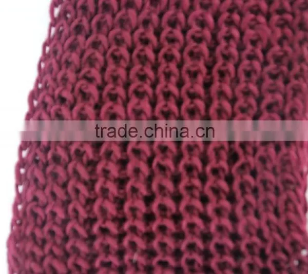 Stock Item Cheap Knit Neck Warmer Circle Scarf Burgundy Loop Scarf photo-3