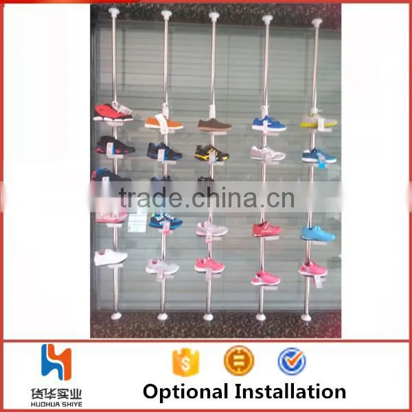 Huohua Metal Material Easy Assembly Muti-functional Shoe Shop Using Revolving Shoe Rack photo-6