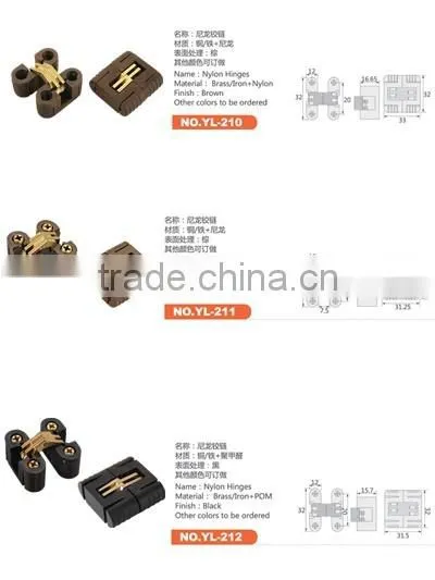 Small Nylon Brown Hinges Conceal Cabinet Hinge Pivot Hinge Door Furniture Hardware Accessories From China Supplier