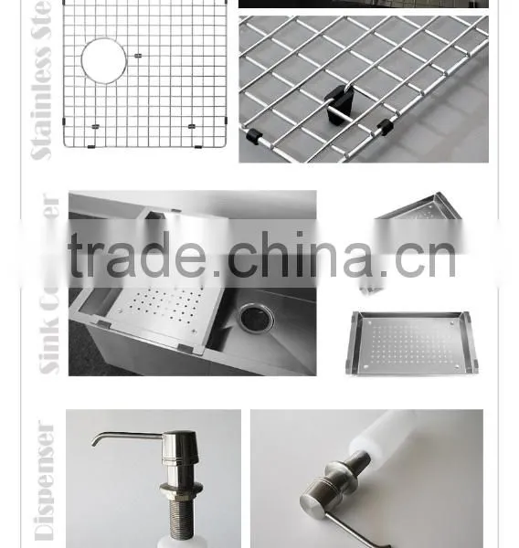 High Quality Save Room Handmade Double Bowl Deep Stainless Steel Kitcen Sink Cabinet -- R15-3118 photo-6