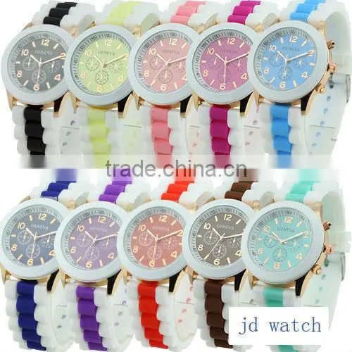 Candy Silicone Hot Sale Amazon Watch Quartz Geneva Watch China Manufacturer