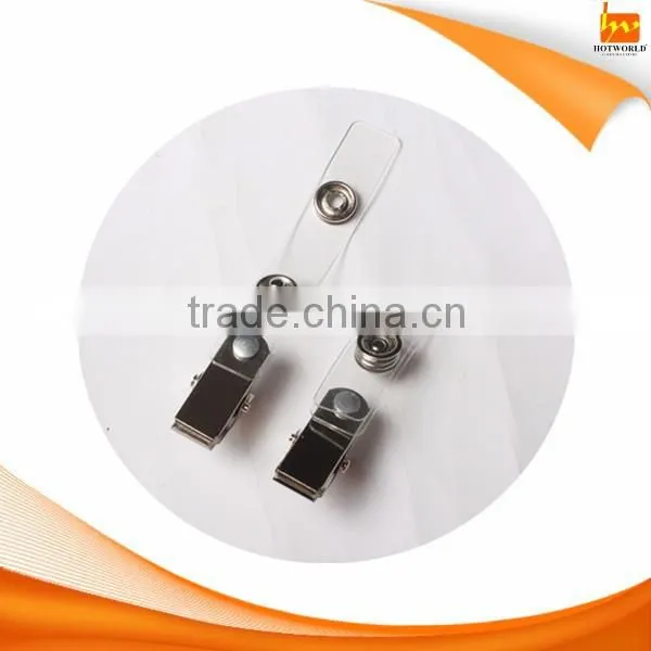 With Plastic Strap for Business Card Clear Badge ID Card Clip