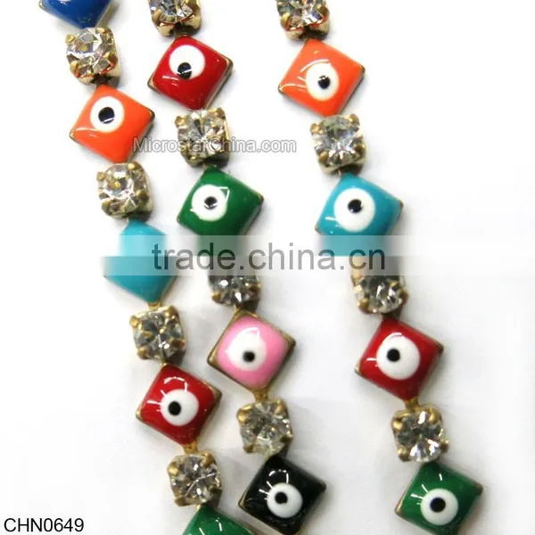 Wholesale Eye Shaped Brass Chain For Jewelry photo-3