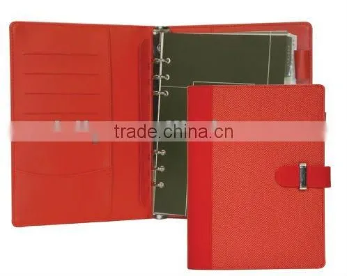 Unique Polyester Note Book, Red Polyester Ring Binder Note Book, S013A100052