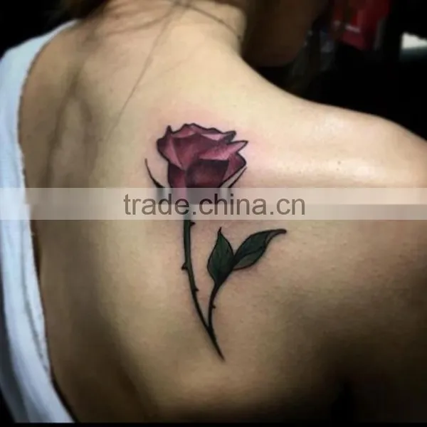 2016 New Design High Fashion Waterproof Valentine's Rose Tattoo Sticker photo-2