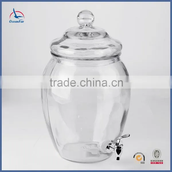 7.7L High Quality Glass Beverage Dispenser Jar Fruit Juice Glass Drink Dispenser photo-2