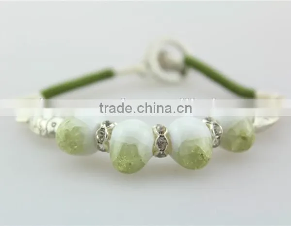 Bead Ceramic Wristband Bracelet , Fish Shape Silver Material Bracelet photo-2