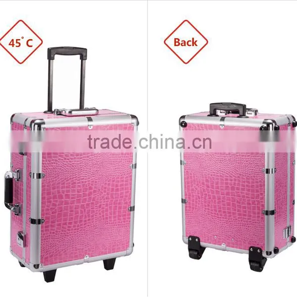 Sunrise Factory Price Professional Rolling Beauty Nail Cosmetic Display Case photo-3
