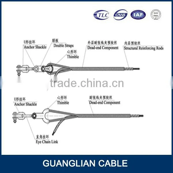 Clamp Preformed Guy Grip Dead End/120kn Fiber Optic Tension Clamp