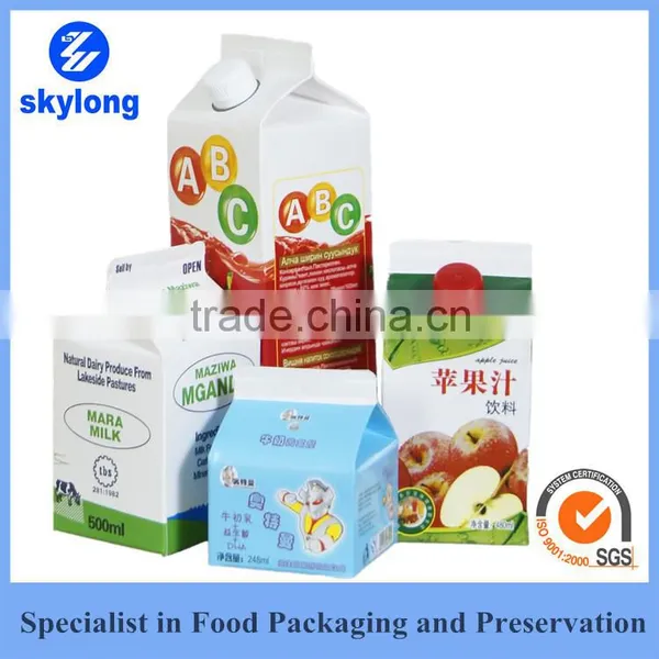 Gable Top Carton for Fresh Milk Juice