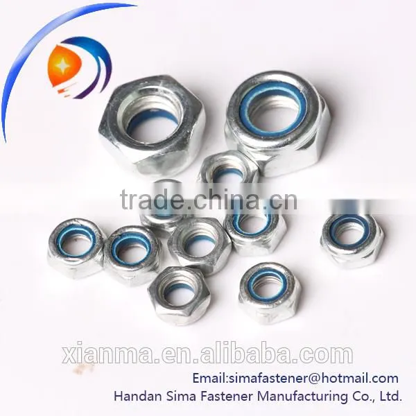 Hex insert steel nylon nuts and bolts, hex bolts and nuts