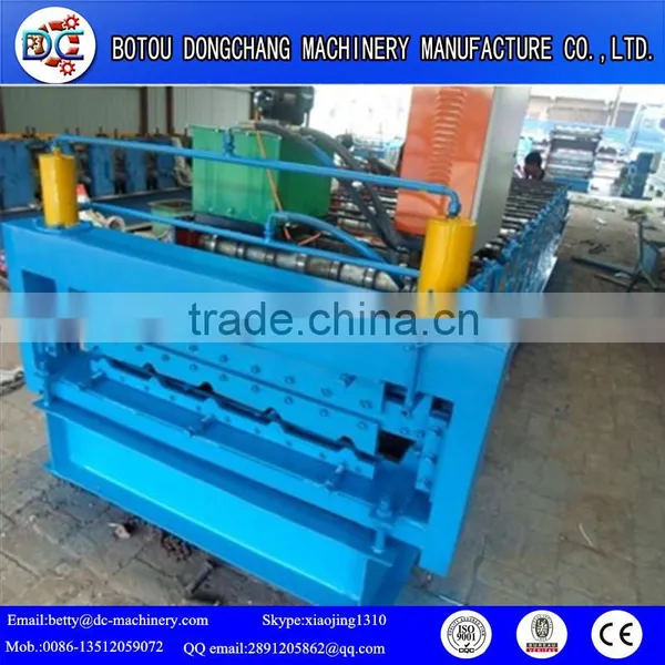 CNC Trapezoidal Profile Color Steel Roof Panel Single Cold Roll Forming Machine photo-2