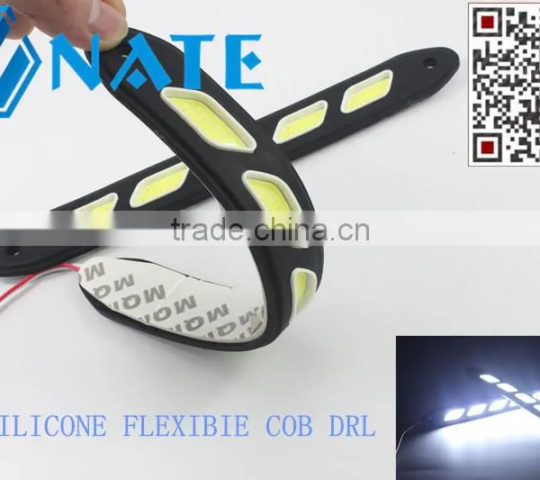Newest Car Flexible Led Drl/ Auto Led Daytime Running Light COB Led Drl 12V photo-2