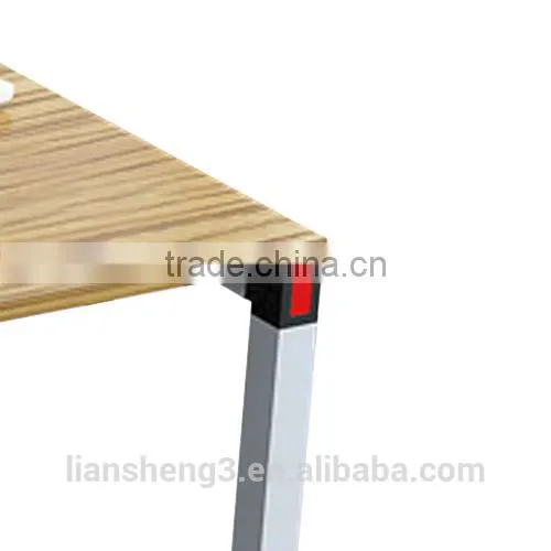 Classical Duarable Wood Veneer Office Conference Table With Metal Base photo-2