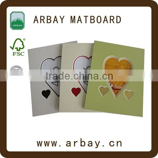 Promotional Gifts Heart Shapes Paper Photo Frame Mat Board Blanks photo-5
