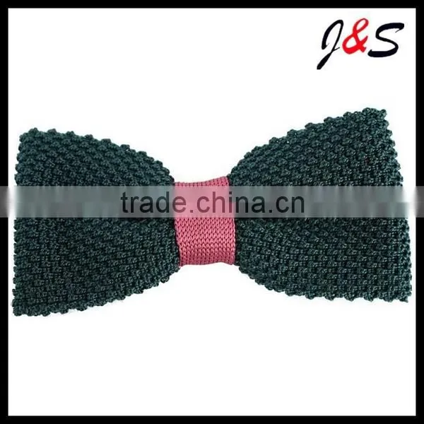 2015 Latest Fashion Green Knit Bow Tie With Wihte DotKB030 photo-5