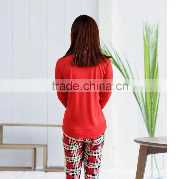 Kevince Flannel & Interlock Pyjamas 3pcs Set Knitting Woman Clothing Nightwear Homewear MOQ 1000sets photo-5