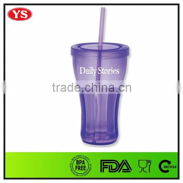 Bpa Free Promotional Single Wall 16oz Plastic Tumbler With Straw photo-5
