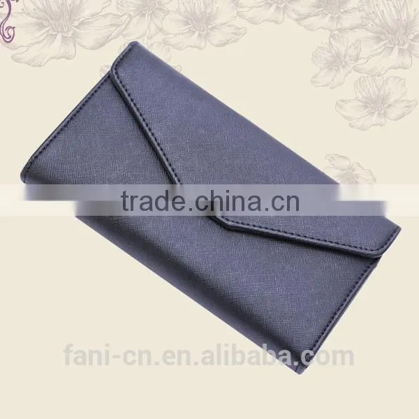 Wholesale Multifunction Cheap PU Leather Clutch Purse With Pen Holder Design for Woman photo-2