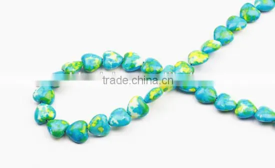 Wholesale Synthetic Stone Hearts Gemstone Beads