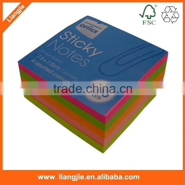 Die Cut Neon Self Adhesive Paper Cube,sticky Note Block photo-2