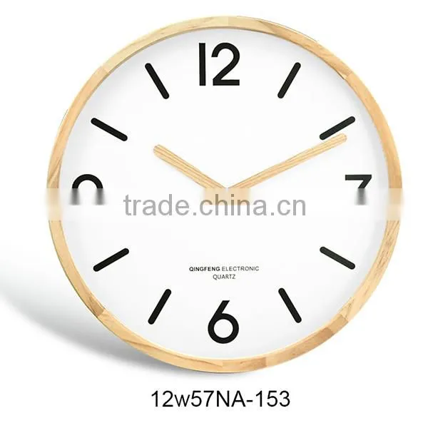 Arabic Numerals and Roman Numerals Wood Clock Wall photo-2