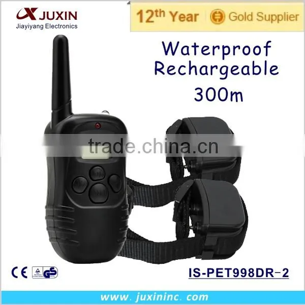 300m 100LV Remote Static Shock Dog Training Collar LCD