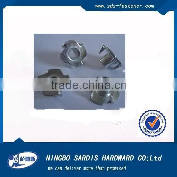 Tee Nut With 4 Prongs (for Furniture) With Bright (White) /Blue /Yellow Zinc Plated; M4, M5, M6, M8, M10, photo-6