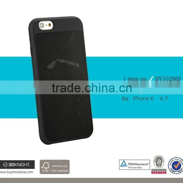 3D Knight Custom Quality PC Optional Black White Red Hand-made Blank Real Marble Back Cover for IPhone 6 Thin Marble Phone Case photo-3