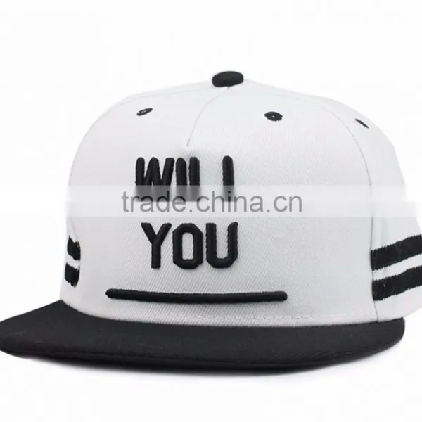 Flat Brim Hats With Printing Snapback Caps Hot Sale Hip Hop Cap photo-3