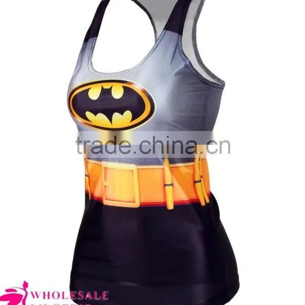 Tank Tops Cheap Print Big Mouse Stringer Hemp Tank Top Super Hero Wholesale