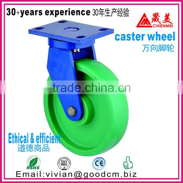 High Temperature 150mm Swivel Locking Cast Iron Industrial Caster Wheel photo-2