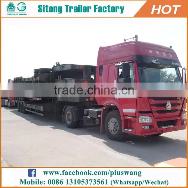 Heavy Loading Capacity Lowbed Semi Trailer For Construction Machinery Gooseneck Low Bed Trailers photo-4