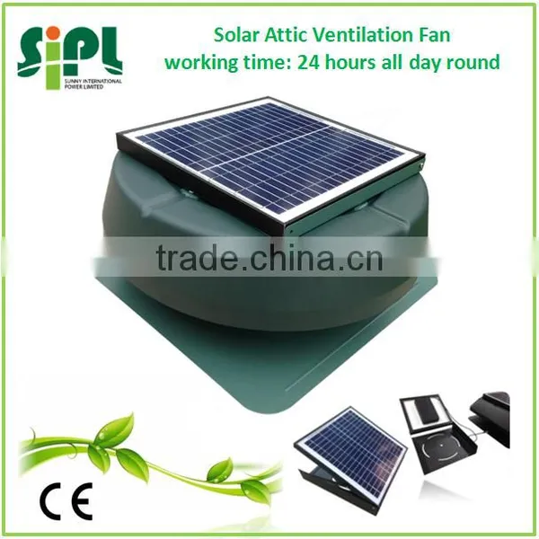 CE Certificated Solar Energy Powered Attic Air Ventilation Roof Fan With Solar Battery System photo-5
