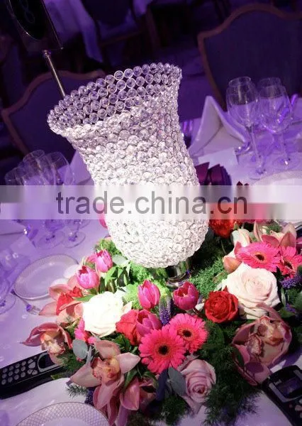 Tall Wedding Table Crystal Centerpiece photo-4
