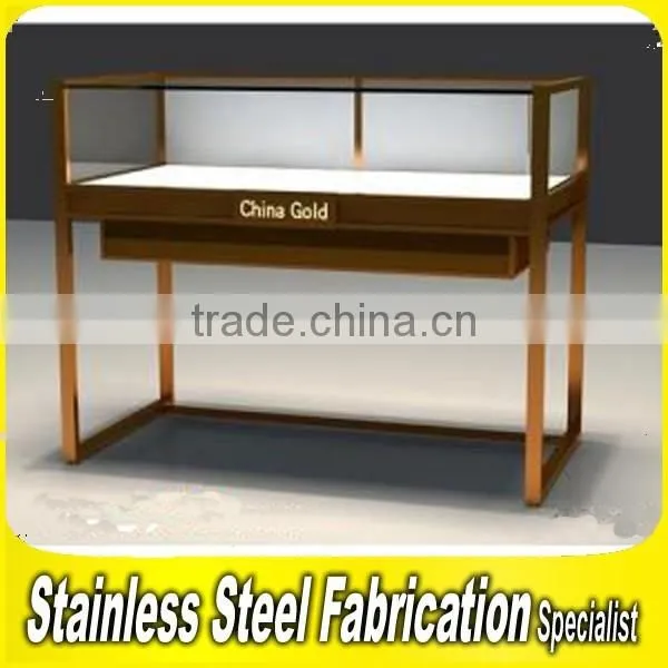 Bespoke Stainless Steel Glass Jewelry Display Showcase photo-4