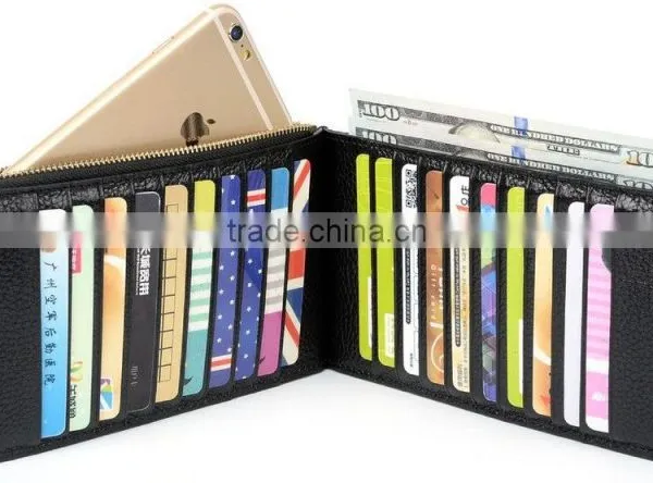 Genuine Leather Multi Card Holder Wallet With Zipper Pocket for Men&Women photo-3
