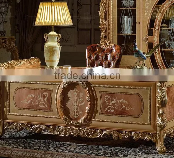 Luxury Antique Office Desk Office Bookcase photo-3