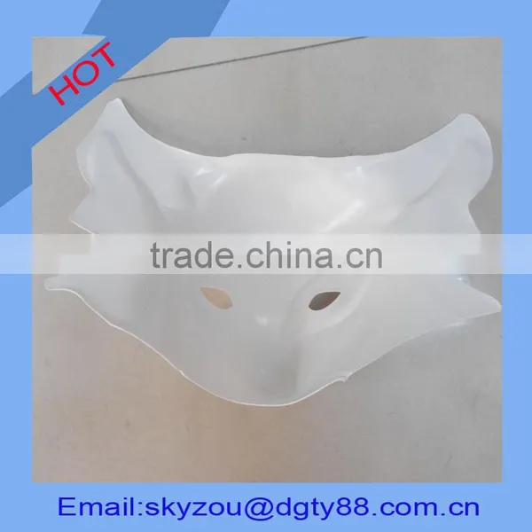Oem Factory Thermoforming Thick Blister Wolf Shape White Plastic Masks photo-2