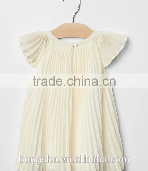 Fancy One Year Old Baby Party Eyelet Flutter Dresses For Baby Girl HSD5050 photo-2