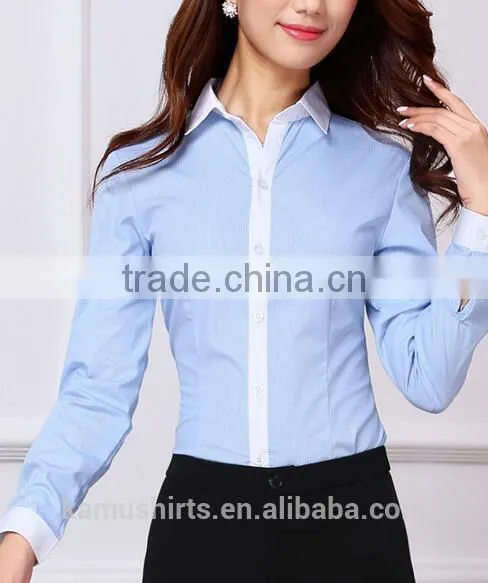 Office Lady Dress Shirts Bank Hotel Work Uniform Shirts Blouse photo-4
